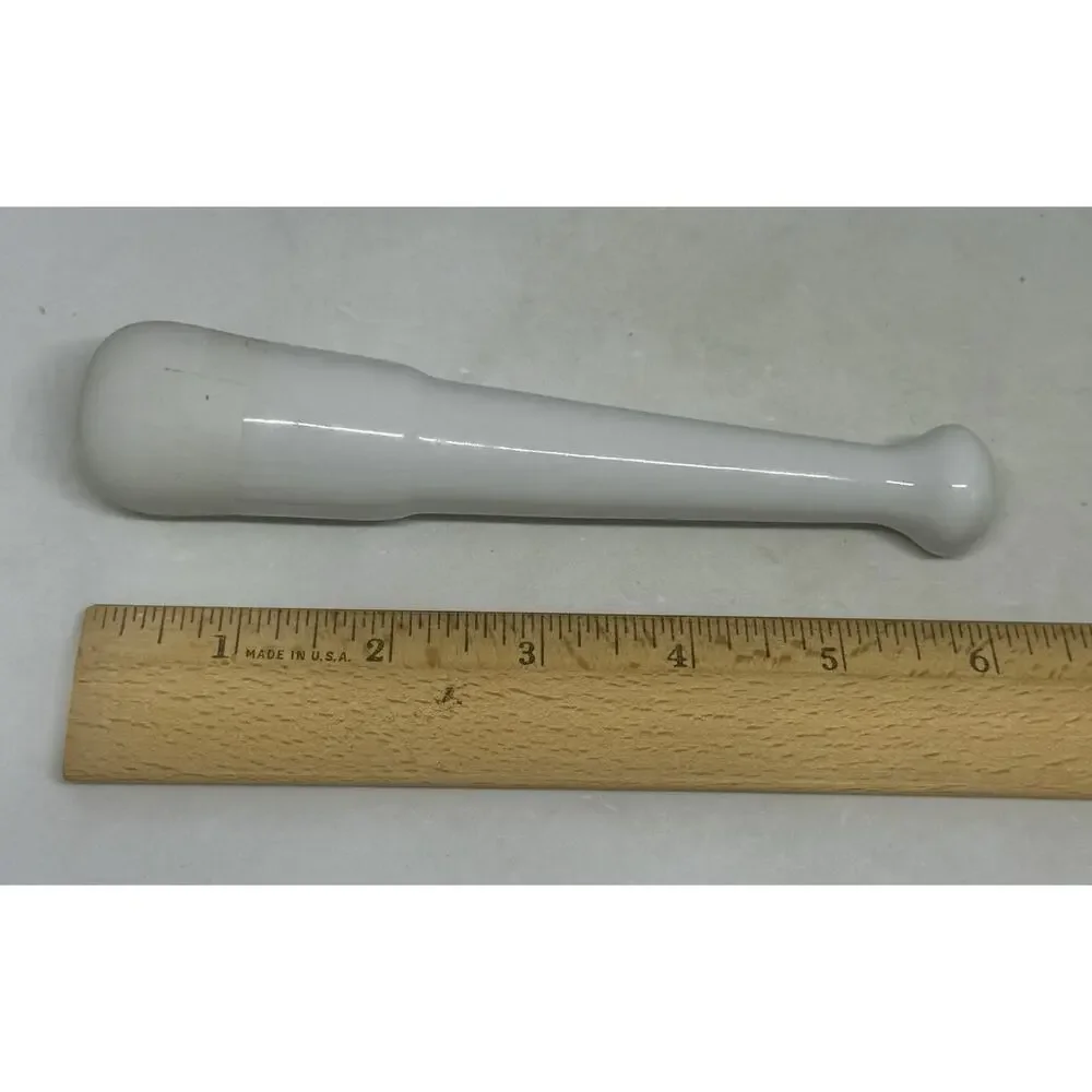 White Porcelain Mortar & Pestle Set, 5oz - Unglazed Grinding Surface Unbranded